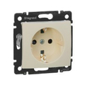 Розетка одноместная Valena скрытой установки с заземлением со шторками 16А бежевый 774321 Legrand