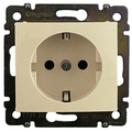 Розетка одноместная Valena скрытой установки с заземлением 16А бежевый 774320 Legrand