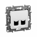 Розетка RJ45+RJ45 компьютерная Etika информационная cat.5e UTP белый 672255 Legrand Розетка RJ45+RJ45 компьютерная Etika информационная cat.5e UTP белый 672255 Legrand