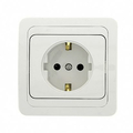 Розетка одноместная 16А с заземлением белый "Лондон"(EER16-028-10) EKF