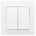 Выключатель двухклавишный Минск скрытой установки 10А белый ERV10-023-10 EKF