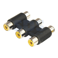 Переходник 3 гнезда RCA - 3 гнезда RCA, тринокль Rexant