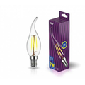 Лампа светодиодная 7Вт Е14 FC37 2700К 695Лм прозрачная 230В свеча на ветру Filament филаментная DECO Premium 32432 4 REV