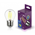 Лампа светодиодная 7Вт Е27 G45 2700К 695Лм прозрачная 230В шар Filament филаментная DECO Premium 32443 0 REV