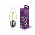 Лампа светодиодная 7Вт Е27 C37 2700К 695Лм прозрачная 230В свеча Filament филаментная DECO Premium 32425 6 REV