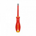 Отвертка шлицевая диэлектрическая SL 4.0*100мм; Cr-V; (VDE до 1000В) INGCO INDUSTRIAL HISD814100
