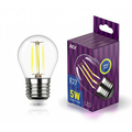Лампа светодиодная 5Вт Е27 G45 2700К 515Лм прозрачная 230В шар Filament филаментная DECO Premium 32423 2 REV