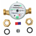 Счетчик воды НОРМА универсальный 1/2" СВКМ 15У d=15мм L=110мм со сгонами