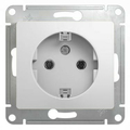 Розетка одинарная GLOSSA скрытой установки с заземлением 16А механизм белый GSL000143 Schneider Electric