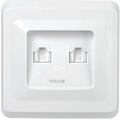 Розетка двухместная RJ45+RJ45 компьютерная РК10-2-ВБ Cat5e белый ВЕГА (EKV25-K01-DM) IEK