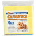 Салфетка целлюлозная универсальная, 15х15 см, 3 шт 003882 Рыжий кот Салфетка целлюлозная универсальная, 15х15 см, 3 шт 003882 Рыжий кот