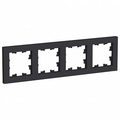 Рамка 4 поста Atlasdesign универсальная карбон ATN001004 Schneider Electric