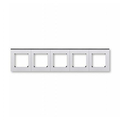 Рамка 5 постов Levit серебро / дымчатый чёрный 2CHH015050A6070 ABB Рамка 5 постов Levit серебро / дымчатый чёрный 2CHH015050A6070 ABB
