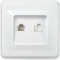 Розетка двухместная RJ11/RJ45 компьютерная и телефонная РК/Т12-ВБ белый ВЕГА (EIV20-K01-DM) IEK Розетка двухместная RJ11/RJ45 компьютерная и телефонная РК/Т12-ВБ белый ВЕГА (EIV20-K01-DM) IEK