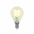 Лампа светодиодная 6Вт Е14 G45 3000К 500Лм прозрачная 200-250В шар SKY ( LED-G45-6W/WW/Е14/CL PLS02WH ) UL-00000197 Uniel