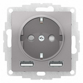 Розетка Atlasdesign скрытой установки 16А с 2 USB A+A, 5В/2,4А, 2х5В/1,2А механизм алюминий ATN000330 Schneider Electric Розетка Atlasdesign скрытой установки 16А с 2 USB A+A, 5В/2,4А, 2х5В/1,2А механизм алюминий ATN000330 Schneider Electric