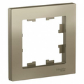 Рамка 1 пост Atlasdesign горизонтальная шампань ATN000501 Schneider Electric Рамка 1 пост Atlasdesign горизонтальная шампань ATN000501 Schneider Electric