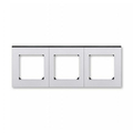 Рамка 3 поста Levit серебро / дымчатый чёрный 2CHH015030A6070 ABB