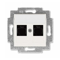 Розетка RJ45+RJ45 компьютерная Levit скрытой установки кат. 5e механизм с накладкой жемчуг 2CHH295118A6068 ABB Розетка RJ45+RJ45 компьютерная Levit скрытой установки кат. 5e механизм с накладкой жемчуг 2CHH295118A6068 ABB