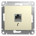 Розетка RJ11 телефонная GLOSSA скрытой установки механизм бежевый GSL000281T Schneider Electric Розетка RJ11 телефонная GLOSSA скрытой установки механизм бежевый GSL000281T Schneider Electric