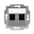 Розетка RJ45+RJ45 компьютерная Levit скрытой установки кат. 5e механизм с накладкой сталь 2CHH295118A6069 ABB Розетка RJ45+RJ45 компьютерная Levit скрытой установки кат. 5e механизм с накладкой сталь 2CHH295118A6069 ABB