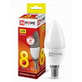 Лампа светодиодная 8,0Вт Е14 C37 3000К LED-СВЕЧА-VC 8Вт 230В Е14 3000К 600Лм IN HOME
