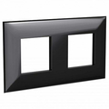 Рамка 2 поста 4 модуля Avanti Черный квадрат 4402904 DKC
