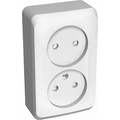 Розетка двойная ЭТЮД открытой установки со шторками белый PA16-006B Schneider Electric Розетка двойная ЭТЮД открытой установки со шторками белый PA16-006B Schneider Electric