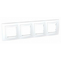 Рамка с декоративным элементом Unica четырехпостовая белый MGU2.008.18 Schneider Electric