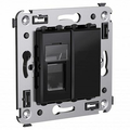 Розетка RJ45 компьютерная Avanti скрытой установки категория 5е одинарная Черный квадрат 4402463 DKC Розетка RJ45 компьютерная Avanti скрытой установки категория 5е одинарная Черный квадрат 4402463 DKC