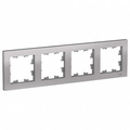 Рамка 4 поста Atlasdesign горизонтальная универсальная алюминий ATN000304 Schneider Electric