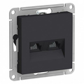 Розетка двойная Atlasdesign скрытой установки компьютерная RJ45+RJ45 cat. 5E механизм карбон ATN001085 Schneider Electric Розетка двойная Atlasdesign скрытой установки компьютерная RJ45+RJ45 cat. 5E механизм карбон ATN001085 Schneider Electric