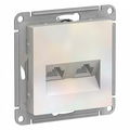 Розетка двойная Atlasdesign скрытой установки компьютерная RJ45+RJ45, cat. 5E механизм жемчуг ATN000485 Schneider Electric Розетка двойная Atlasdesign скрытой установки компьютерная RJ45+RJ45, cat. 5E механизм жемчуг ATN000485 Schneider Electric