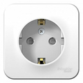Розетка одинарная BLANCA открытой установки с заземлением со шторками 16А 250В с изолирующей пластиной в сборе белый BLNRA011111 Schneider Electric