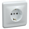 Розетка одноместная ВЕГА с заземляющим контактом без защитной шторки 16А РС10-3-ВБ белый (ERV11-K01-16-DM) IEK