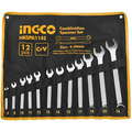 Набор ключей комбинированных в сумке 12шт., 6-8-10-11-12-13-14-15-17-19-22-24мм INGCO INDUSTRIAL HKSPA1142