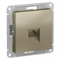 Розетка RJ45 компьютерная Atlasdesign скрытой установки механизм шампань ATN000583 Schneider Electric Розетка RJ45 компьютерная Atlasdesign скрытой установки механизм шампань ATN000583 Schneider Electric