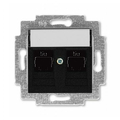 Розетка RJ45+RJ45 компьютерная Levit скрытой установки кат. 5e механизм с накладкой антрацит 2CHH295118A6063 ABB Розетка RJ45+RJ45 компьютерная Levit скрытой установки кат. 5e механизм с накладкой антрацит 2CHH295118A6063 ABB
