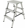 Стремянка алюминиевая двусторонняя до 180кг 3 ступени (0,66 м) Новая Высота 2120203