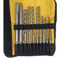 Набор буров и зубил SDS PLUS в сумке (10 предметов) INGCO AKD2101
