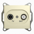 Розетка TV+SAT телевизионная+спутниковая GLOSSA скрытой установки 1dB механизм бежевый GSL000297 Schneider Electric Розетка TV+SAT телевизионная+спутниковая GLOSSA скрытой установки 1dB механизм бежевый GSL000297 Schneider Electric