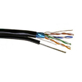 Кабель PLEXUS FTP 4PR 24AWG Cu CAT 5e, OUTDOOR black (0,48) +ТРОС 305м
