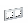 Рамка для розеток и выключателей 2 поста Atlasdesign Nature металл серебро ATN312102 Schneider Electric Рамка для розеток и выключателей 2 поста Atlasdesign Nature металл серебро ATN312102 Schneider Electric