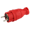 Вилка кабельная каучуковая с заземлением прямая красная 16A V8-RED-IP44 Б0044547 ЭРА