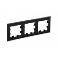 Рамка трехпостовая ATLASDESIGN NATURE, МАТОВОЕ СТЕКЛО ЧЕРНЫЙ Schneider Electric ATN331003