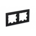 Рамка двухпостовая ATLASDESIGN NATURE, МАТОВОЕ СТЕКЛО ЧЕРНЫЙ Schneider Electric ATN331002