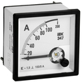 Амперметр Э47 100/5А 72х72 AC включение через трансформатор (класс точности 1.5) IEK IPA10-6-0100-E