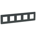 Рамка UNICA STUDIO пятипостовая антрацит Schneider Electric NU201054