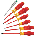Набор отвёрток диэлектрических + индикатор напряжения 1160 i/7 Kraftform Comfort VDE 7 предметов Wera WE-031575