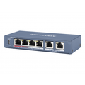 Коммутатор POE 4 Hikvision RJ45 100M PoE с грозозащитой 6кВ DS-3E0106HP-E